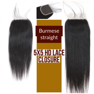 Burmese Straight HD Lace Closure