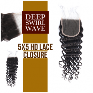 Deep Swirl Wave HD Lace Closure